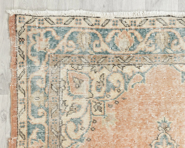 Multicolor Turkish Oushak Rug 3'9" x 6'5" Hand-Knotted | No. VR27212