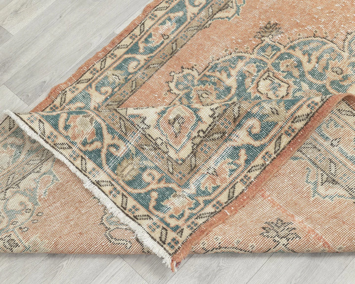 Multicolor Turkish Oushak Rug 3'9" x 6'5" Hand-Knotted | No. VR27212