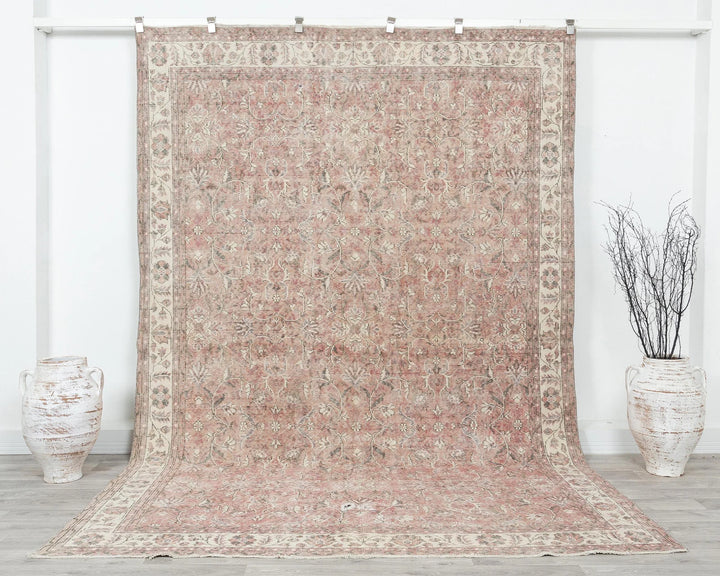 Multicolor Turkish Oushak Rug 6'7" x 10'1" Hand-Knotted | No. VR27278