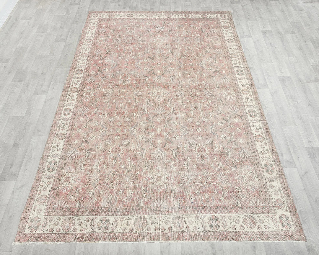 Multicolor Turkish Oushak Rug 6'7" x 10'1" Hand-Knotted | No. VR27278