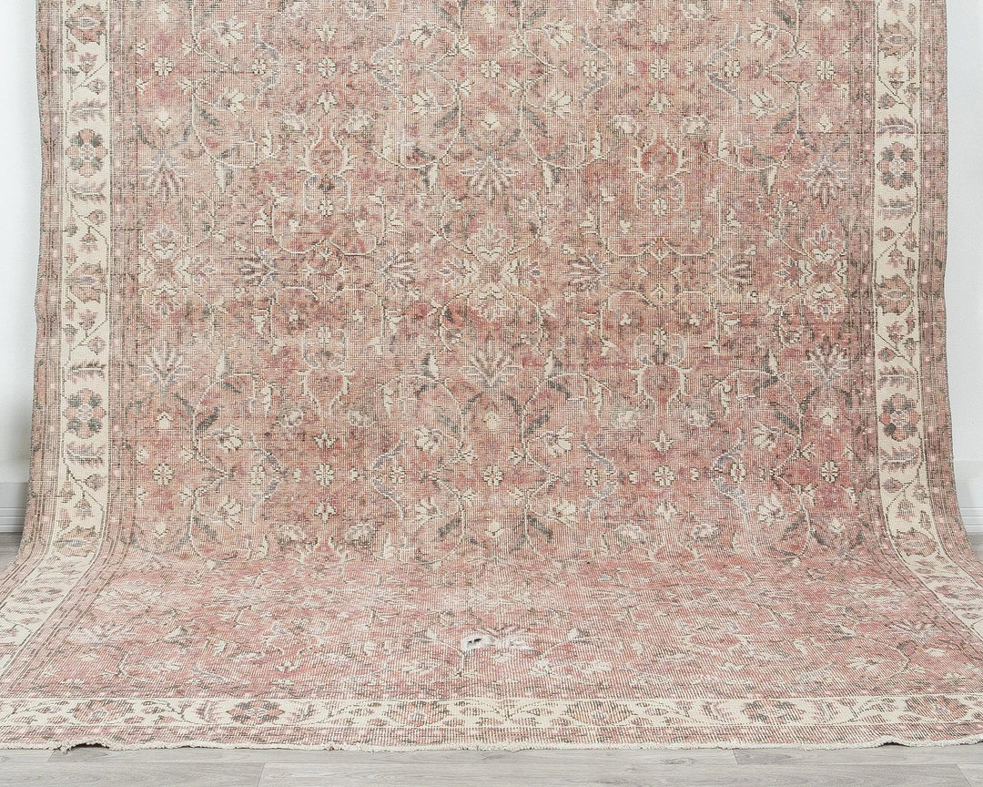 Multicolor Turkish Oushak Rug 6'7" x 10'1" Hand-Knotted | No. VR27278