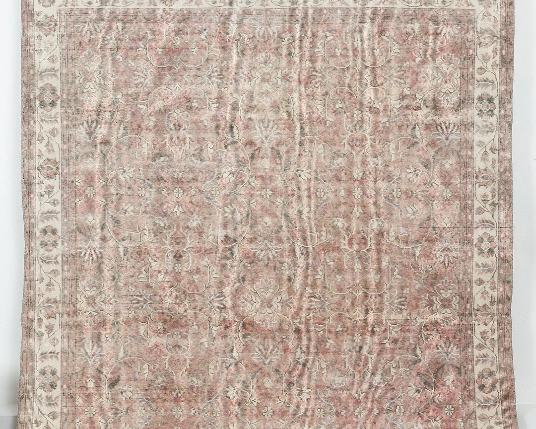 Multicolor Turkish Oushak Rug 6'7" x 10'1" Hand-Knotted | No. VR27278