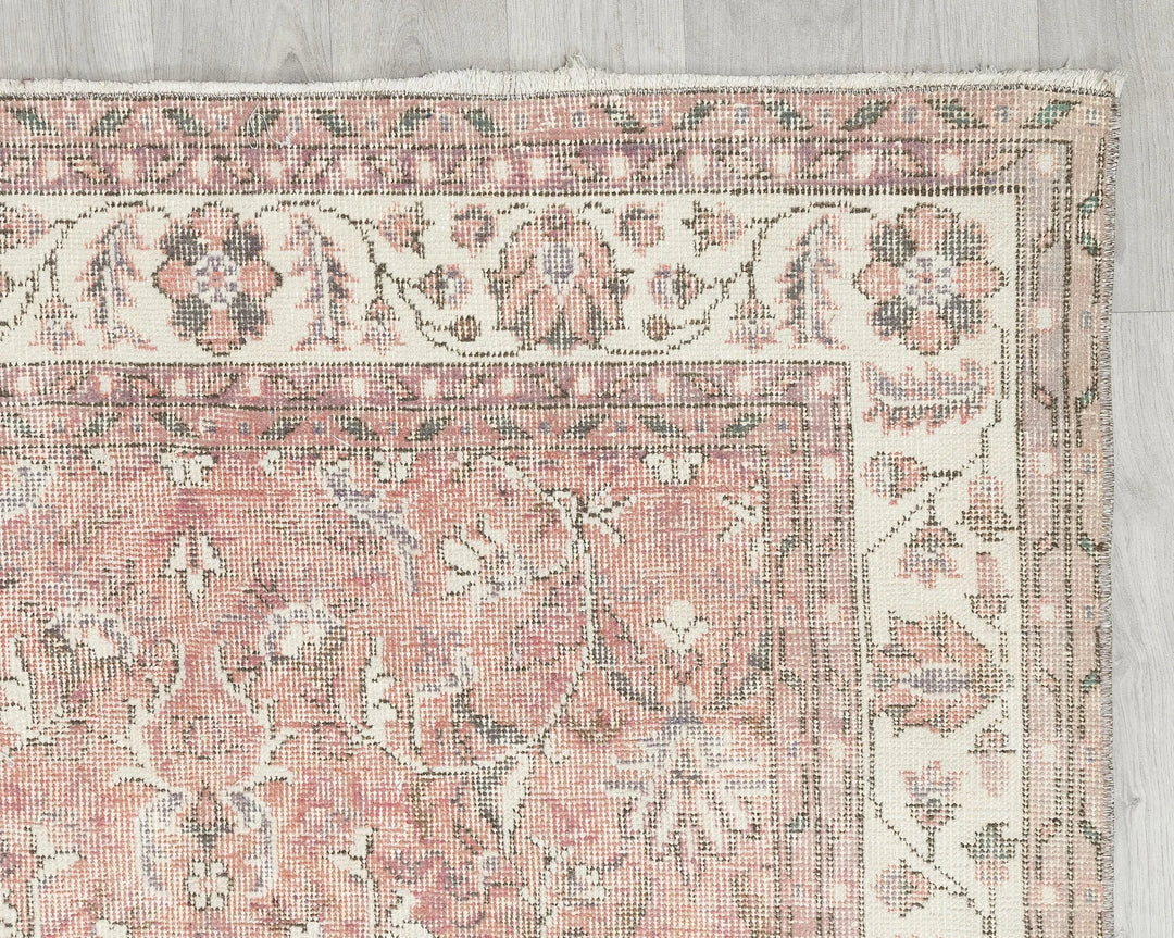 Multicolor Turkish Oushak Rug 6'7" x 10'1" Hand-Knotted | No. VR27278