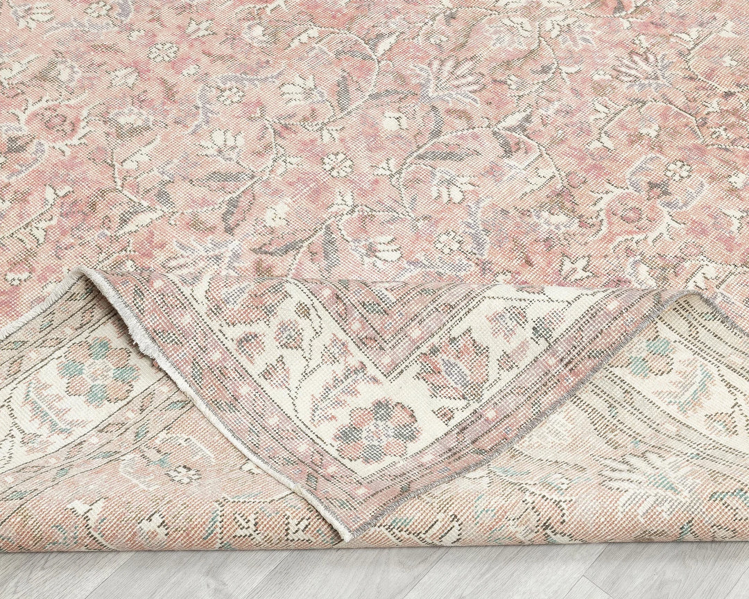 Multicolor Turkish Oushak Rug 6'7" x 10'1" Hand-Knotted | No. VR27278