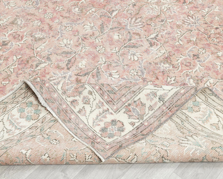 Multicolor Turkish Oushak Rug 6'7" x 10'1" Hand-Knotted | No. VR27278
