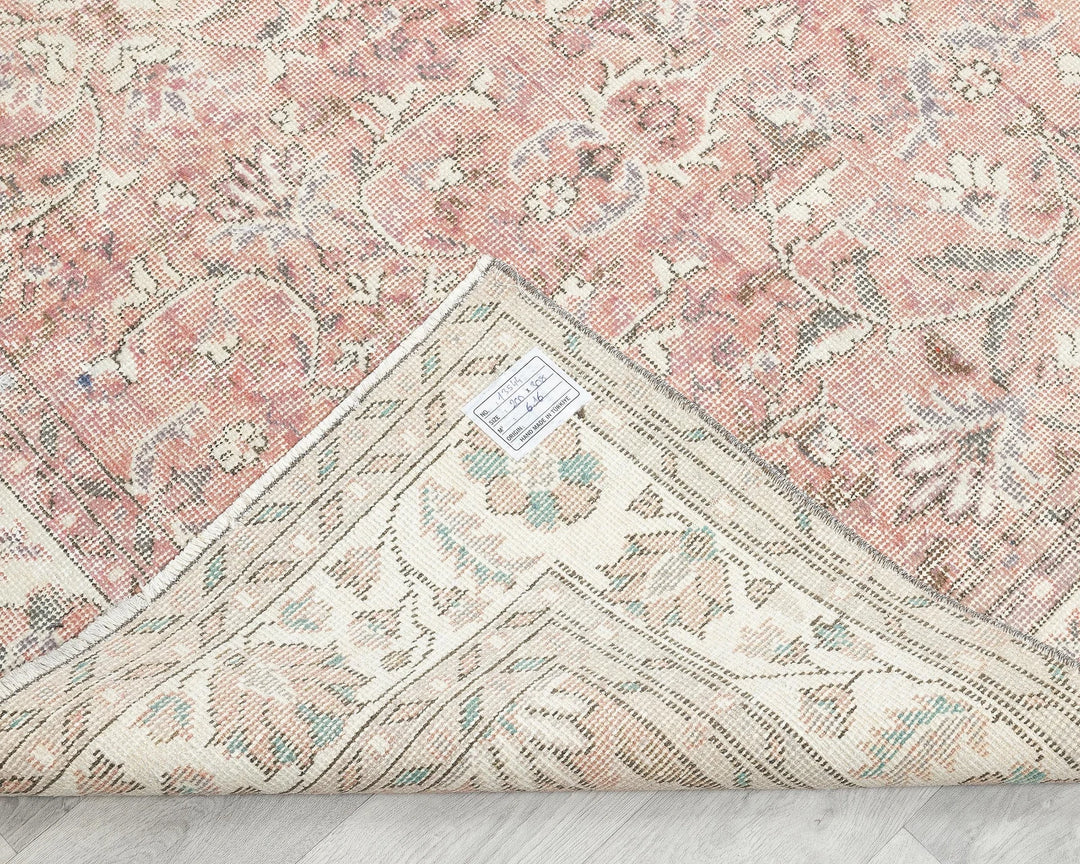 Multicolor Turkish Oushak Rug 6'7" x 10'1" Hand-Knotted | No. VR27278