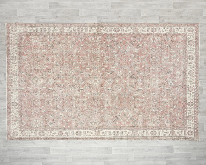 Multicolor Turkish Oushak Rug 6'7" x 10'1" Hand-Knotted | No. VR27278