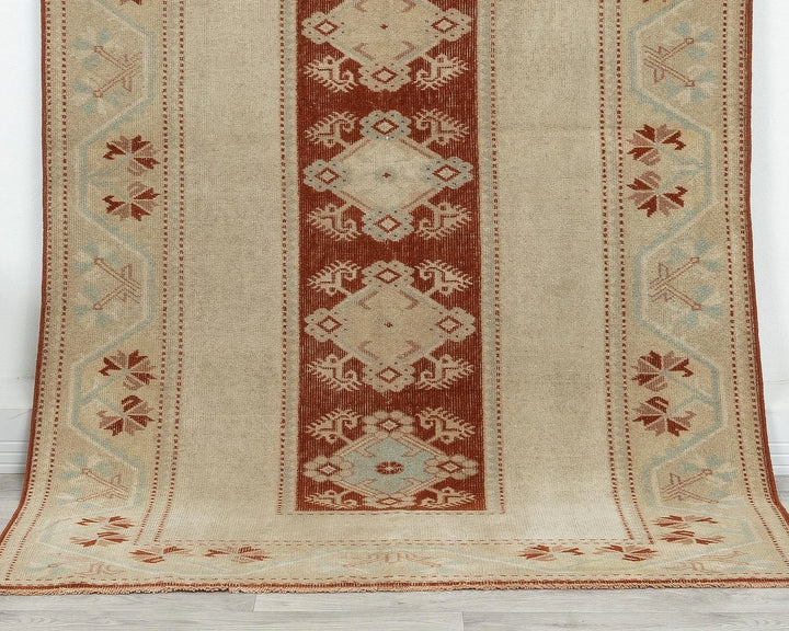 Multicolor Turkish Oushak Rug 6'7" x 4' Hand-Knotted | No. VR27465