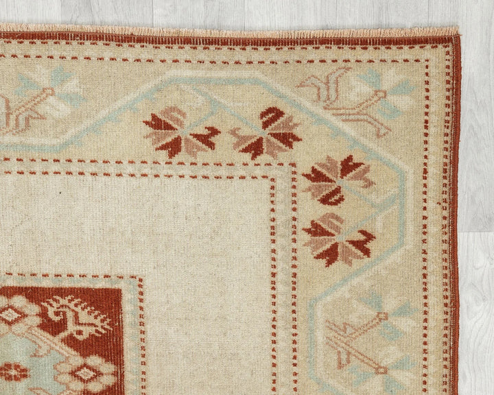Multicolor Turkish Oushak Rug 6'7" x 4' Hand-Knotted | No. VR27465