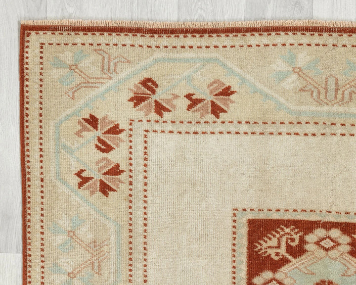 Multicolor Turkish Oushak Rug 6'7" x 4' Hand-Knotted | No. VR27465