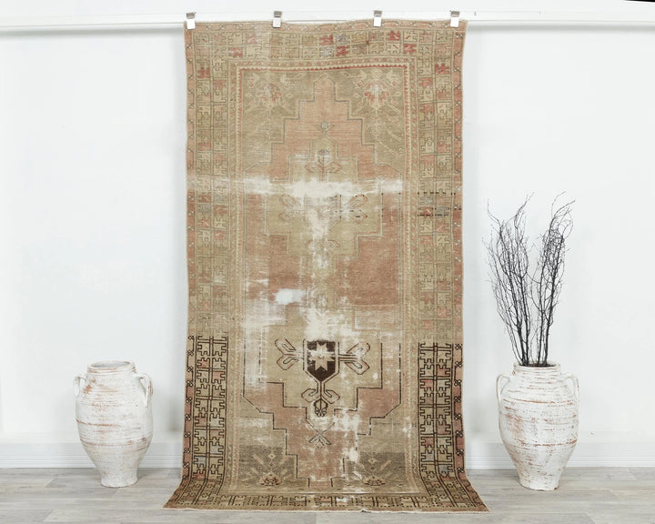 Muted Oushak Rug 3' 11" x 8' | No. VR27489