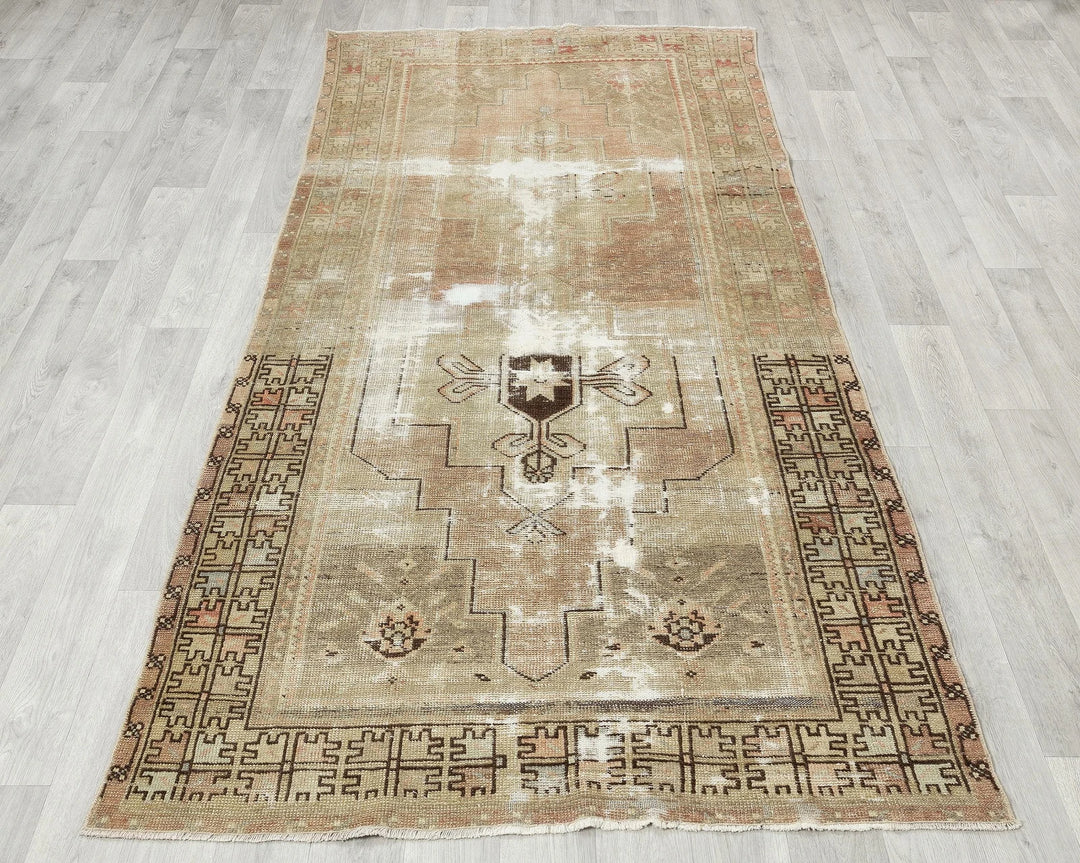 Muted Oushak Rug 3' 11" x 8' | No. VR27489