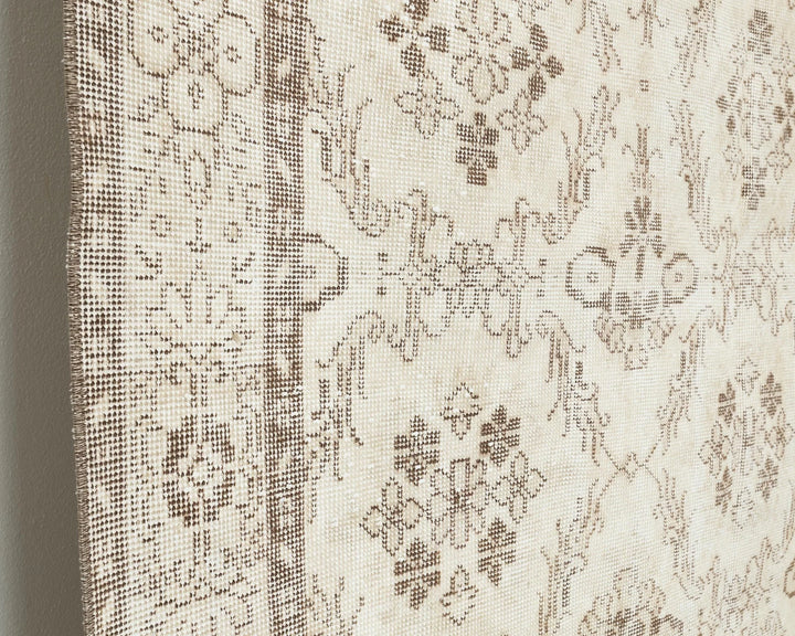 Beige Turkish Oushak Rug 5' 11" x 10' 5" Hand-Knotted | No. VR27516