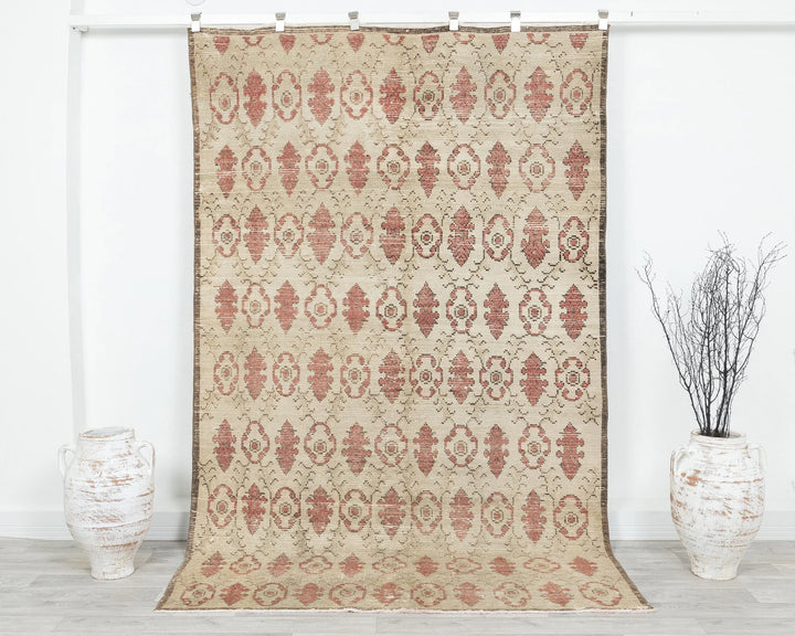 Multicolor Turkish Oushak Rug 5' 2" x 8' 5" Hand-Knotted | No. VR27633