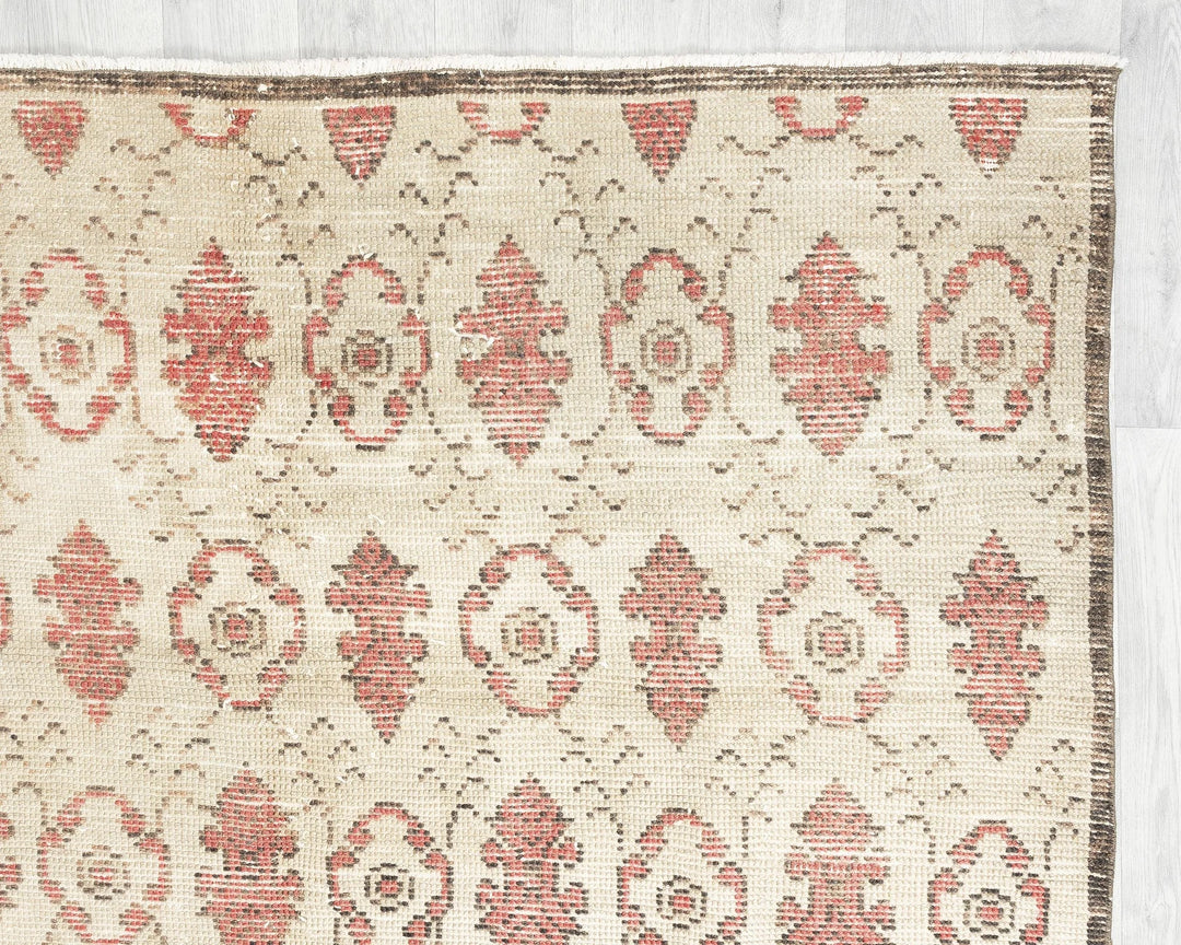Multicolor Turkish Oushak Rug 5' 2" x 8' 5" Hand-Knotted | No. VR27633