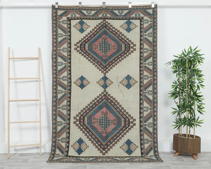 Rust Turkish Oushak Rug 7' 7" x 4' 9" Hand-Knotted | No. VR27674