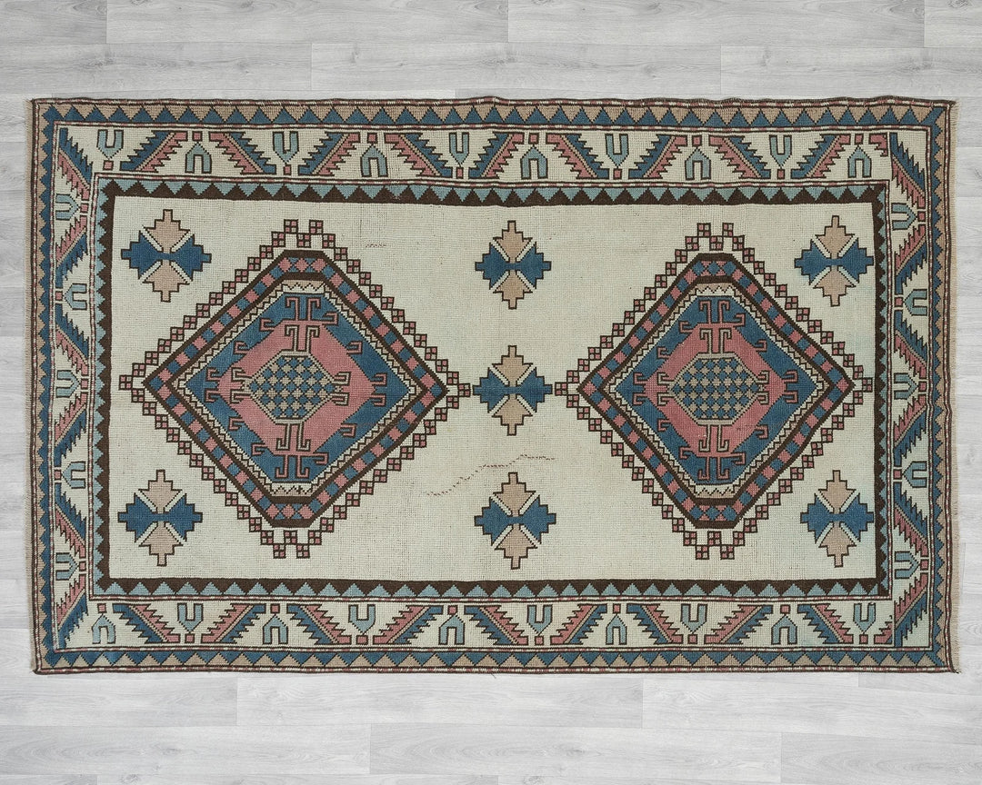 Rust Turkish Oushak Rug 7' 7" x 4' 9" Hand-Knotted | No. VR27674