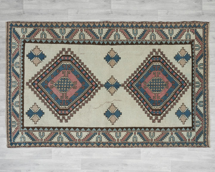 Rust Turkish Oushak Rug 7' 7" x 4' 9" Hand-Knotted | No. VR27674