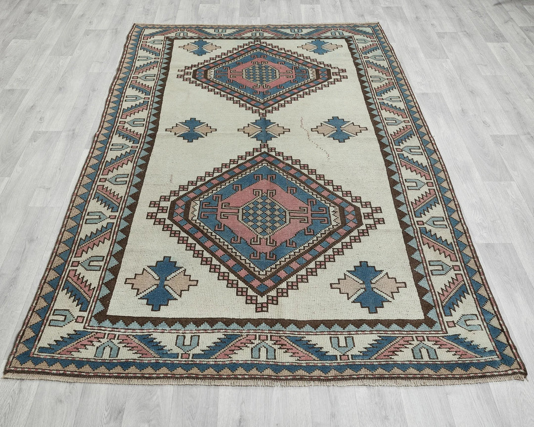 Rust Turkish Oushak Rug 7' 7" x 4' 9" Hand-Knotted | No. VR27674