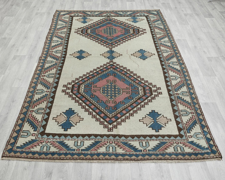 Rust Turkish Oushak Rug 7' 7" x 4' 9" Hand-Knotted | No. VR27674
