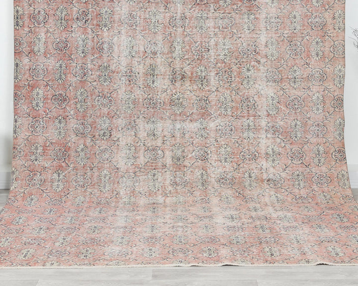 Multicolor Turkish Oushak Rug 7' 3" x 10' 4" Hand-Knotted detail