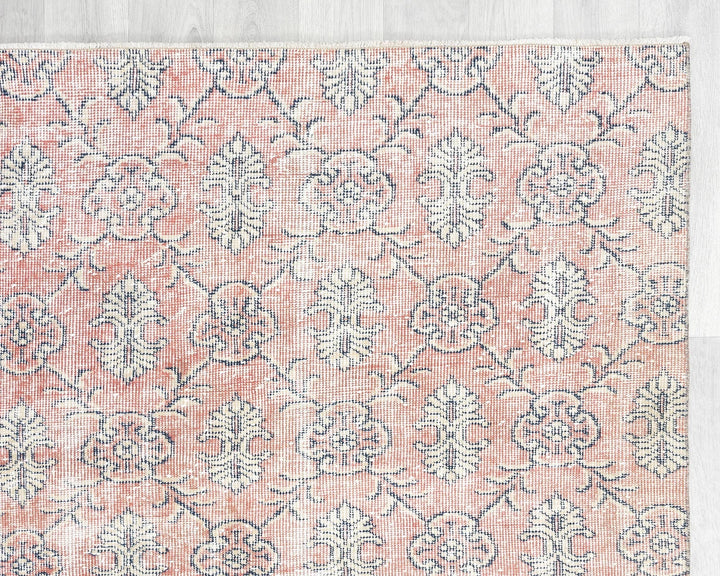 Multicolor Turkish Oushak Rug 7' 3" x 10' 4" Hand-Knotted pattern