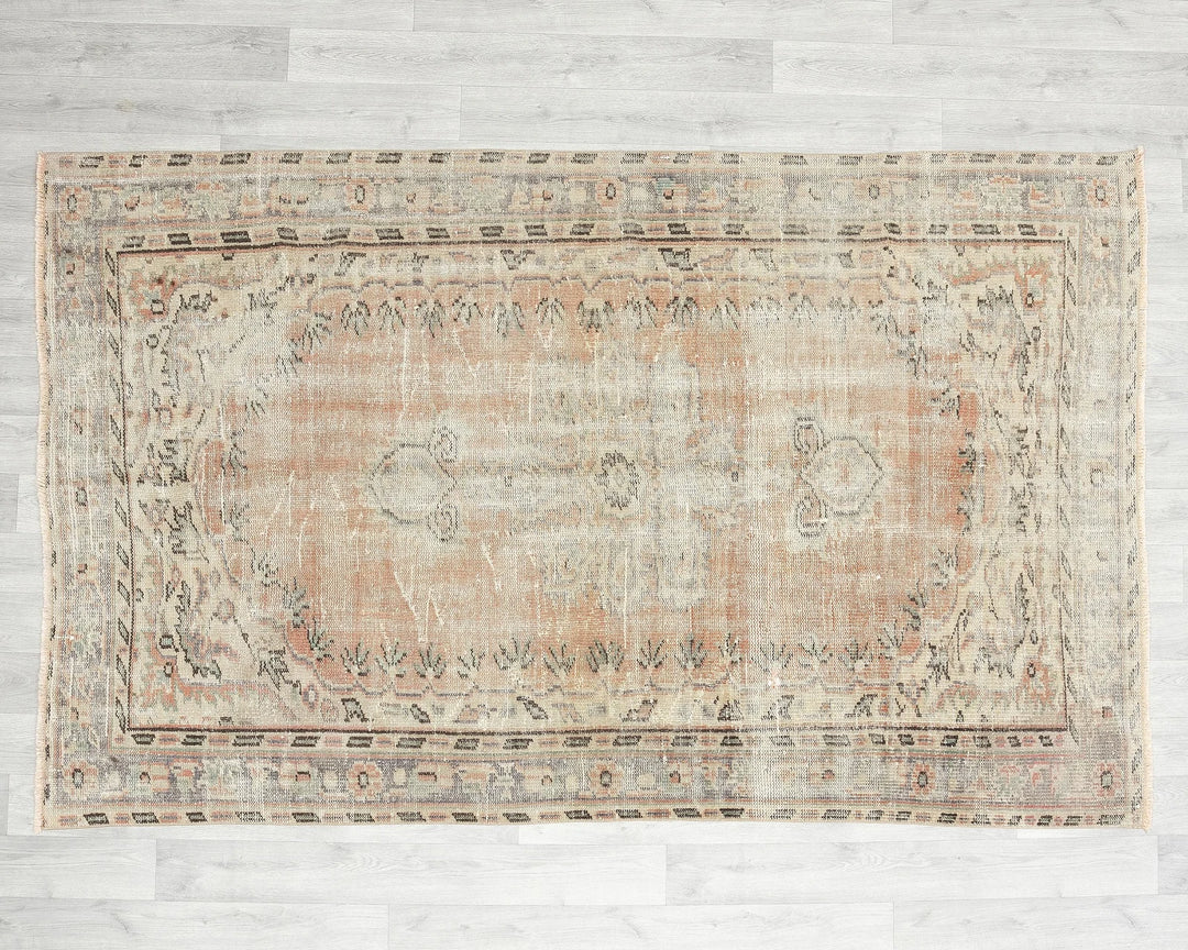 Multicolor Turkish Oushak Rug 4' 8" x 7' 2" Hand-Knotted | No. VR27797