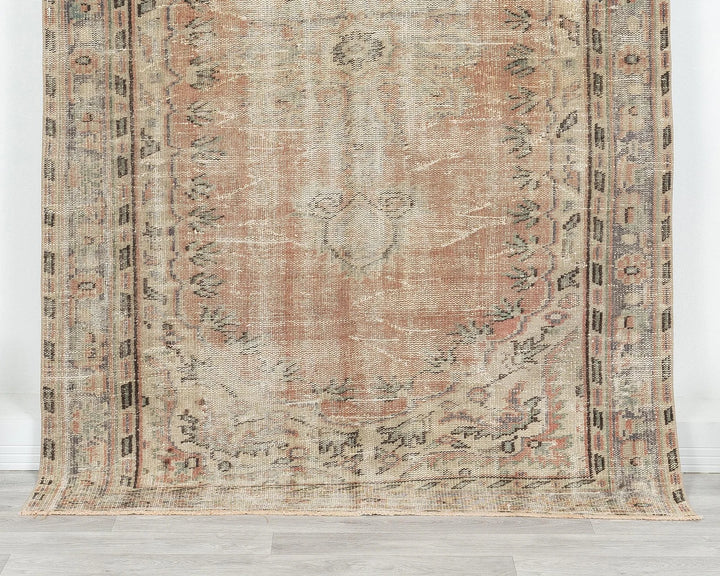 Multicolor Turkish Oushak Rug 4' 8" x 7' 2" Hand-Knotted | No. VR27797