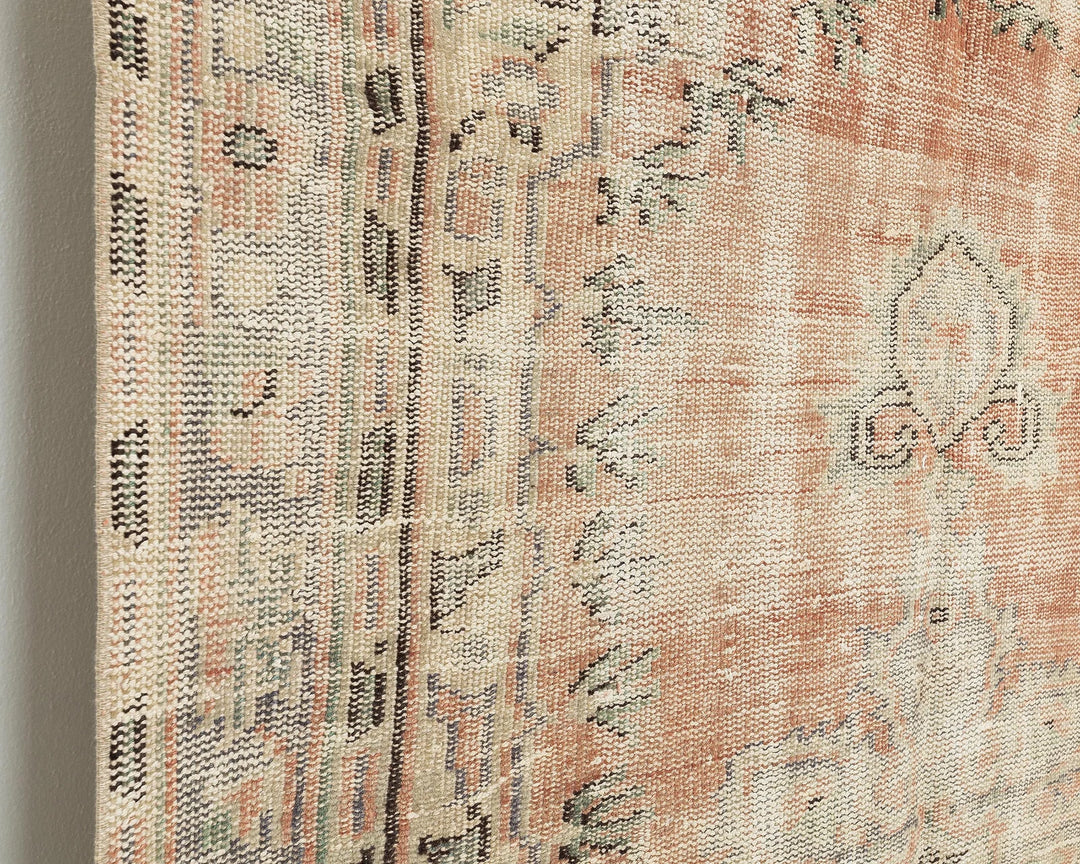 Multicolor Turkish Oushak Rug 4' 8" x 7' 2" Hand-Knotted | No. VR27797