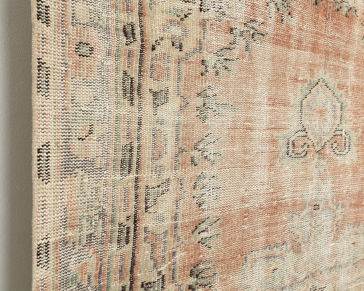 Multicolor Turkish Oushak Rug 4' 8" x 7' 2" Hand-Knotted | No. VR27797
