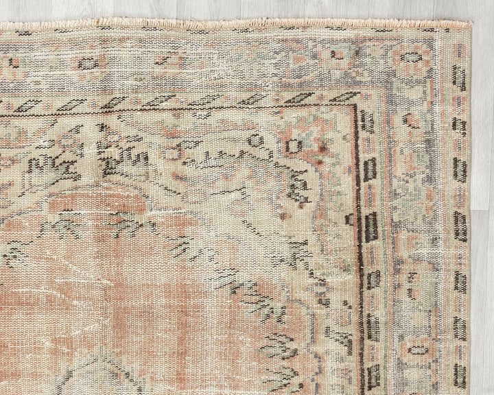 Multicolor Turkish Oushak Rug 4' 8" x 7' 2" Hand-Knotted | No. VR27797
