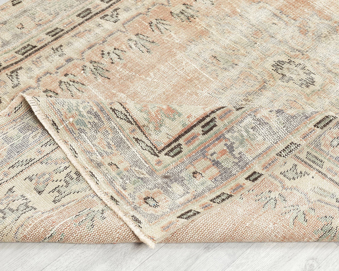 Multicolor Turkish Oushak Rug 4' 8" x 7' 2" Hand-Knotted | No. VR27797