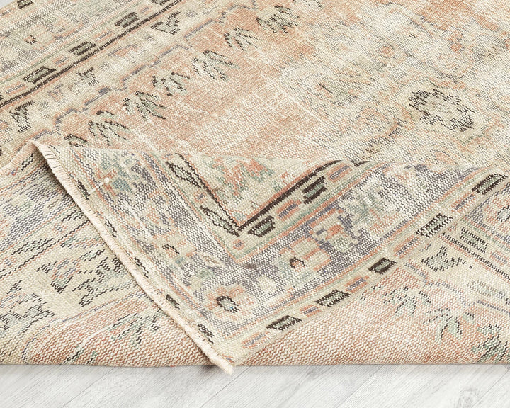 Multicolor Turkish Oushak Rug 4' 8" x 7' 2" Hand-Knotted | No. VR27797