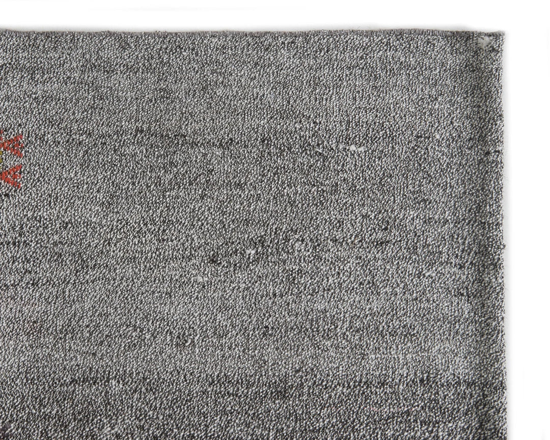 Gray Turkish Kilim Rug 6'10" x 8'2" Flat-Weave | No. VR27832