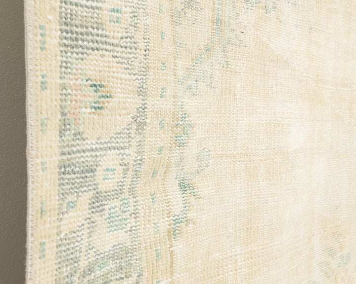 Beige Turkish Oushak Rug 5'7" x 8'11" Hand-Knotted | No. VR27850