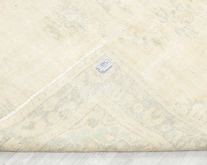 Beige Turkish Oushak Rug 5'7" x 8'11" Hand-Knotted | No. VR27850