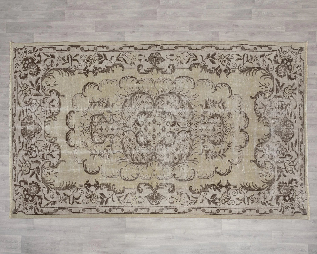 Multicolor Turkish Oushak Rug 6' 2" x 10' 2" Hand-Knotted | No. VR27931
