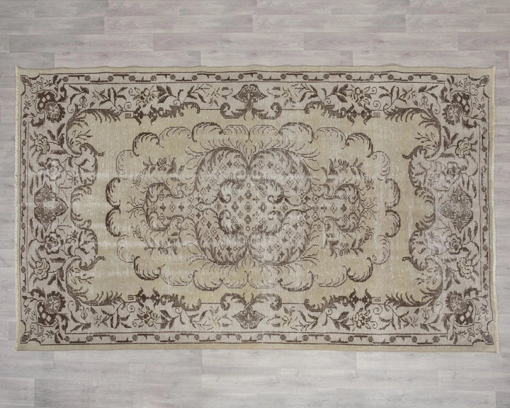 Multicolor Turkish Oushak Rug 6' 2" x 10' 2" Hand-Knotted | No. VR27931
