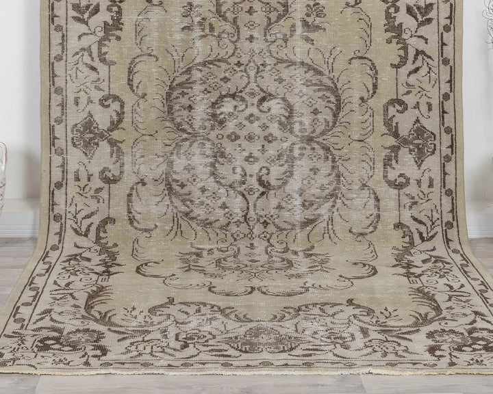 Multicolor Turkish Oushak Rug 6' 2" x 10' 2" Hand-Knotted | No. VR27931