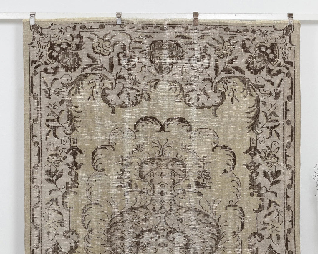 Multicolor Turkish Oushak Rug 6' 2" x 10' 2" Hand-Knotted | No. VR27931