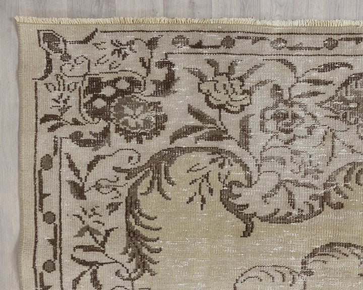 Multicolor Turkish Oushak Rug 6' 2" x 10' 2" Hand-Knotted | No. VR27931