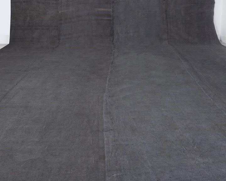 Gray Turkish Kilim Rug 14' 8" x 16' 9" Flat-Weave | No. VR27975