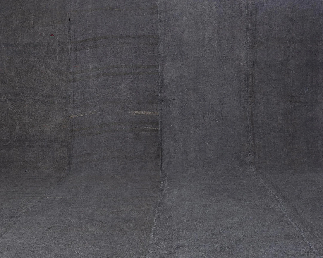 Gray Turkish Kilim Rug 14' 8" x 16' 9" Flat-Weave | No. VR27975
