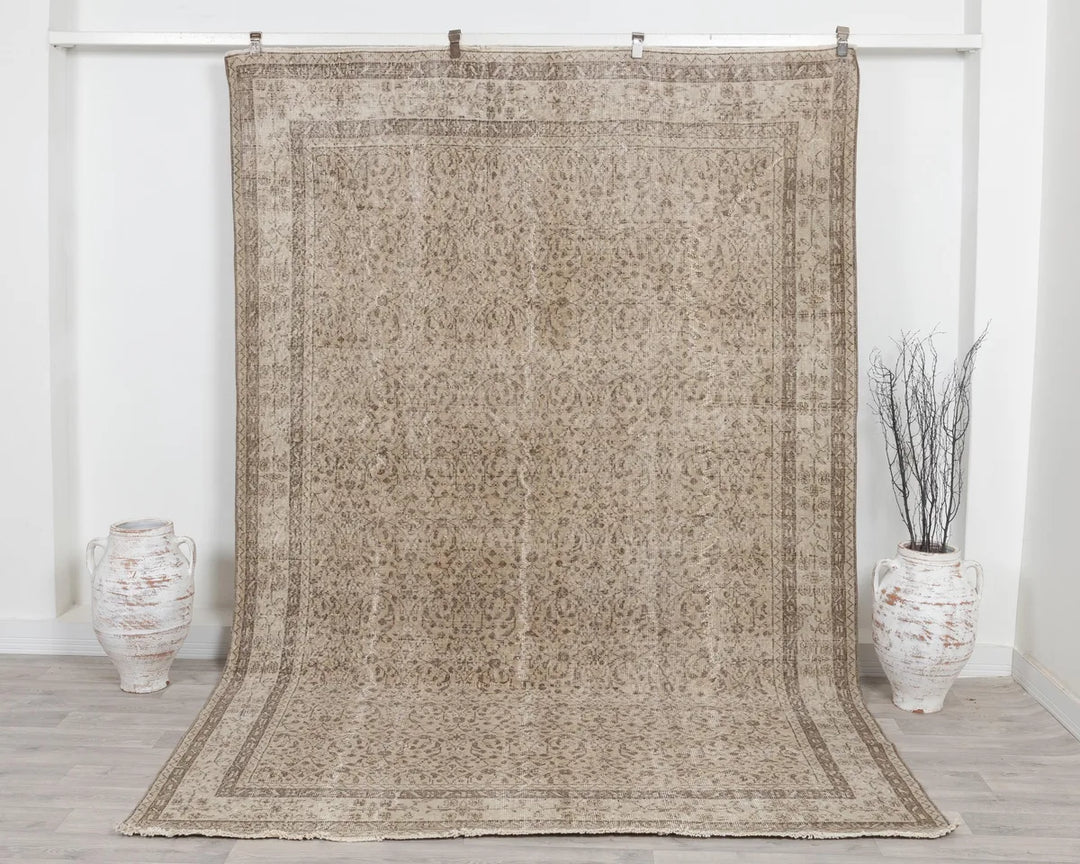 Multicolor Turkish Oushak Rug 6' 9" x 10' 1" Hand-Knotted | No. VR28111