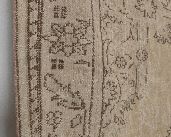 Beige Turkish Oushak Rug 7' x 10' Hand-Knotted | No. VR28139
