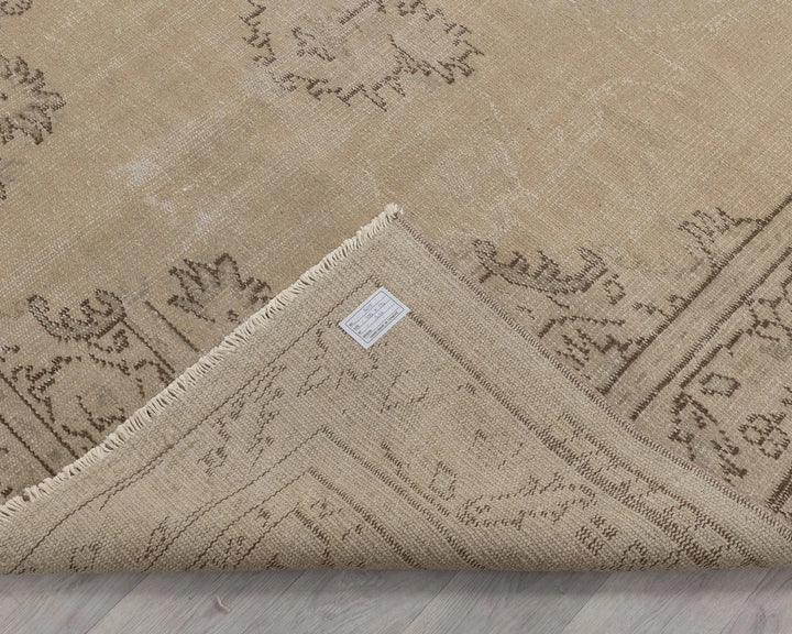 Beige Turkish Oushak Rug 7' x 10' Hand-Knotted | No. VR28139