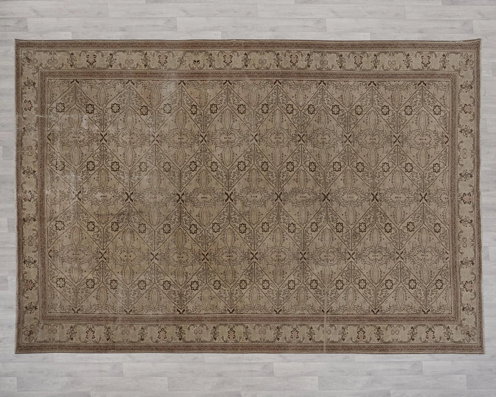 Multicolor Turkish Vintage Rug 7' 11" x 11' Hand-Knotted | No. VR28305