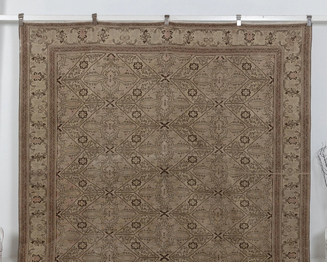Multicolor Turkish Vintage Rug 7' 11" x 11' Hand-Knotted | No. VR28305