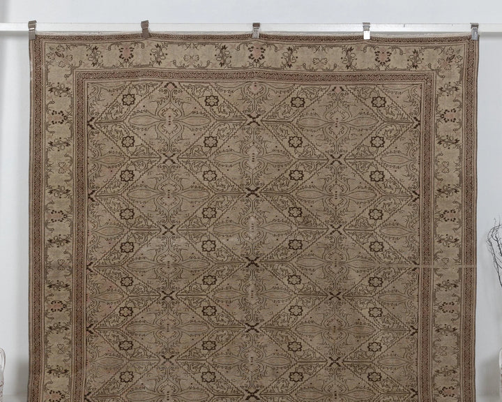 Multicolor Turkish Vintage Rug 7' 11" x 11' Hand-Knotted | No. VR28305