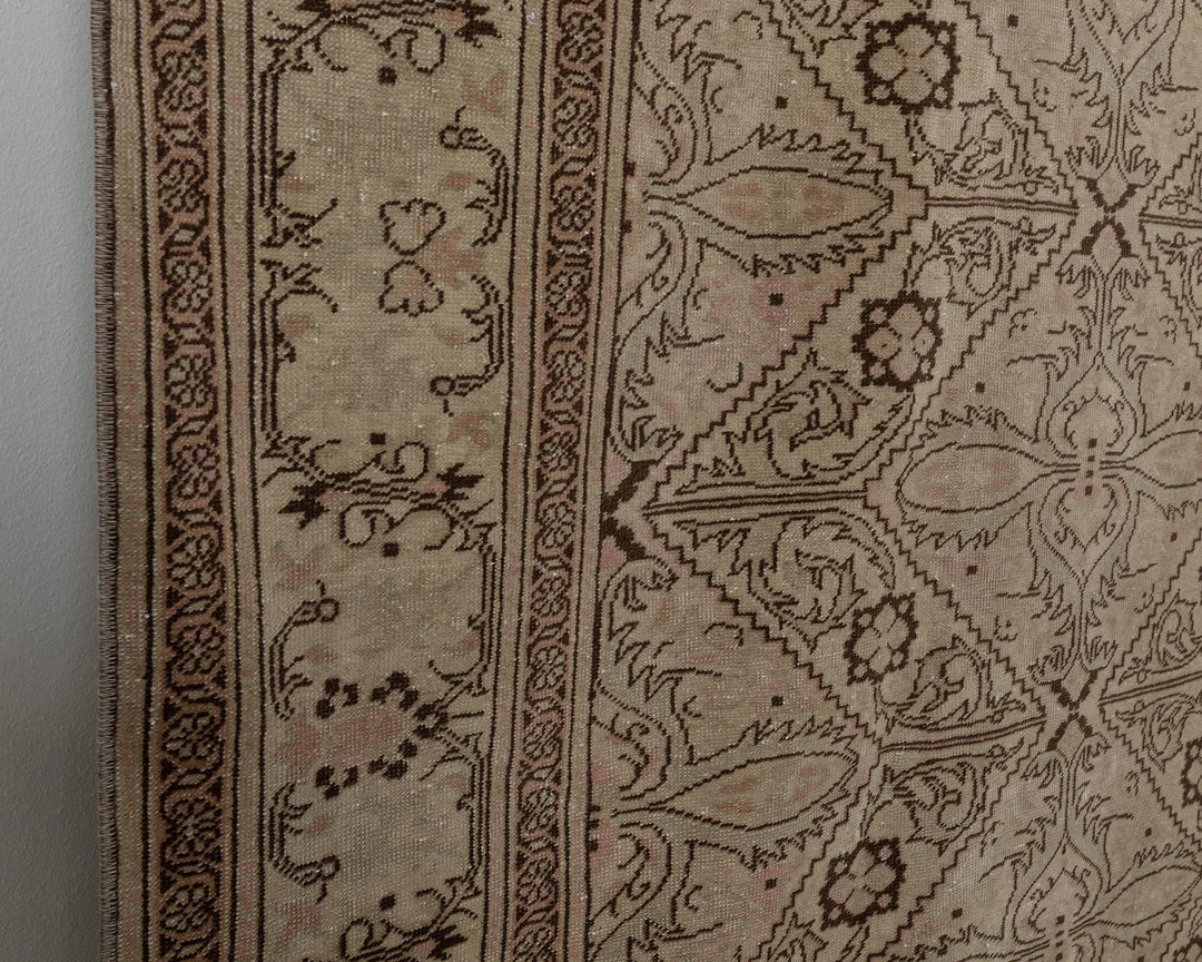 Multicolor Turkish Vintage Rug 7' 11" x 11' Hand-Knotted | No. VR28305